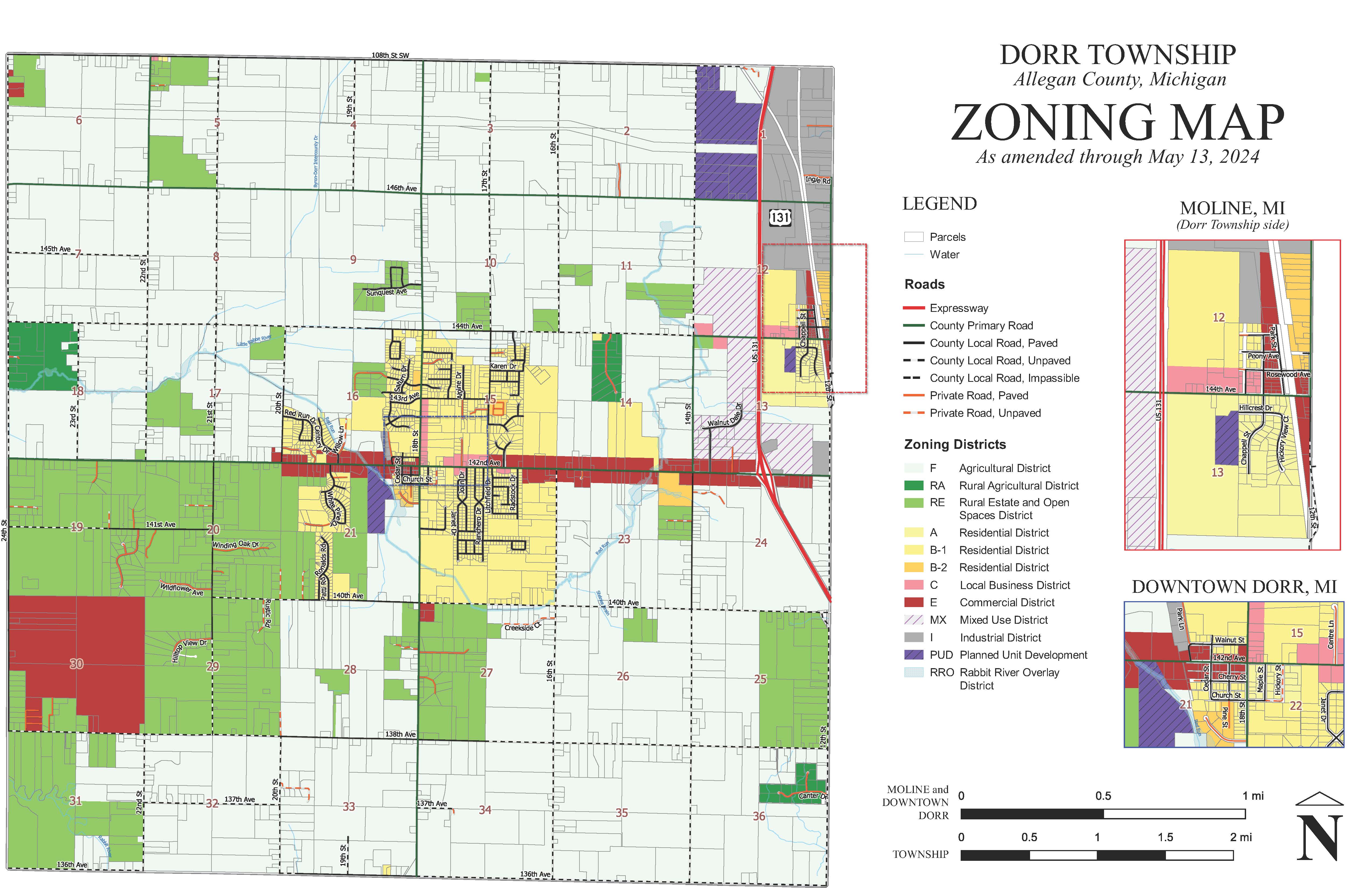 Dorr Township Zoning Map
